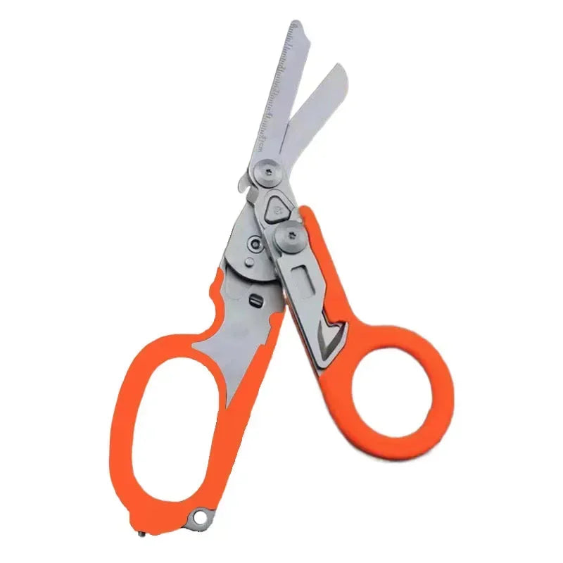 6-in-1 Nood- en Survival Schaar met Beschermhoes – Medische EHBO Schaar, Multifunctioneel Outdoor Reddingsgereedschap