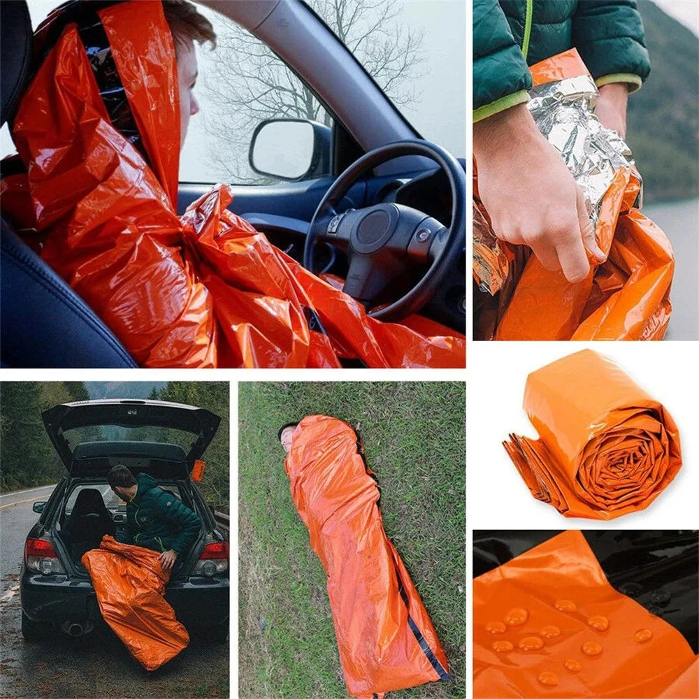 Waterdichte Nood-Slaapzak – Thermische Survival Zak voor Outdoor, Kamperen & EHBO