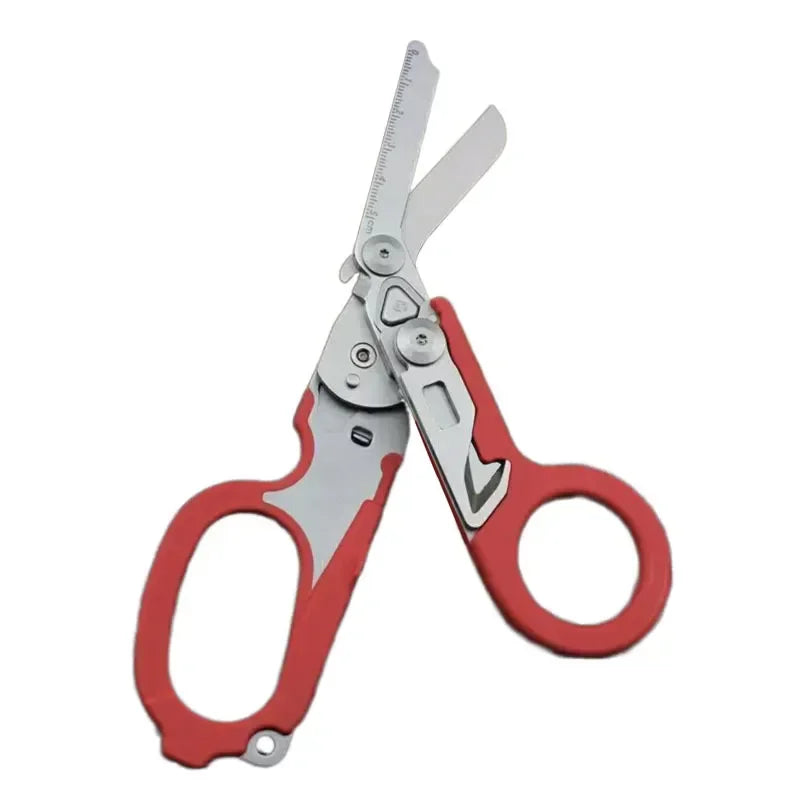 6-in-1 Nood- en Survival Schaar met Beschermhoes – Medische EHBO Schaar, Multifunctioneel Outdoor Reddingsgereedschap