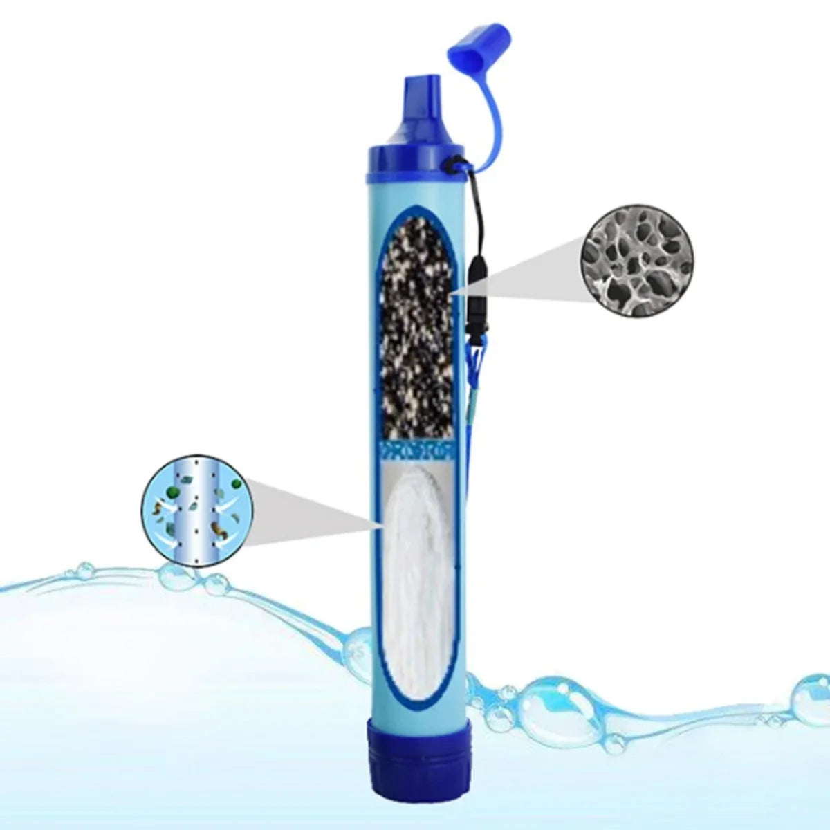 Draagbare Outdoor Waterfilter – Geschikt voor Kamperen, Hiking & Noodsituaties