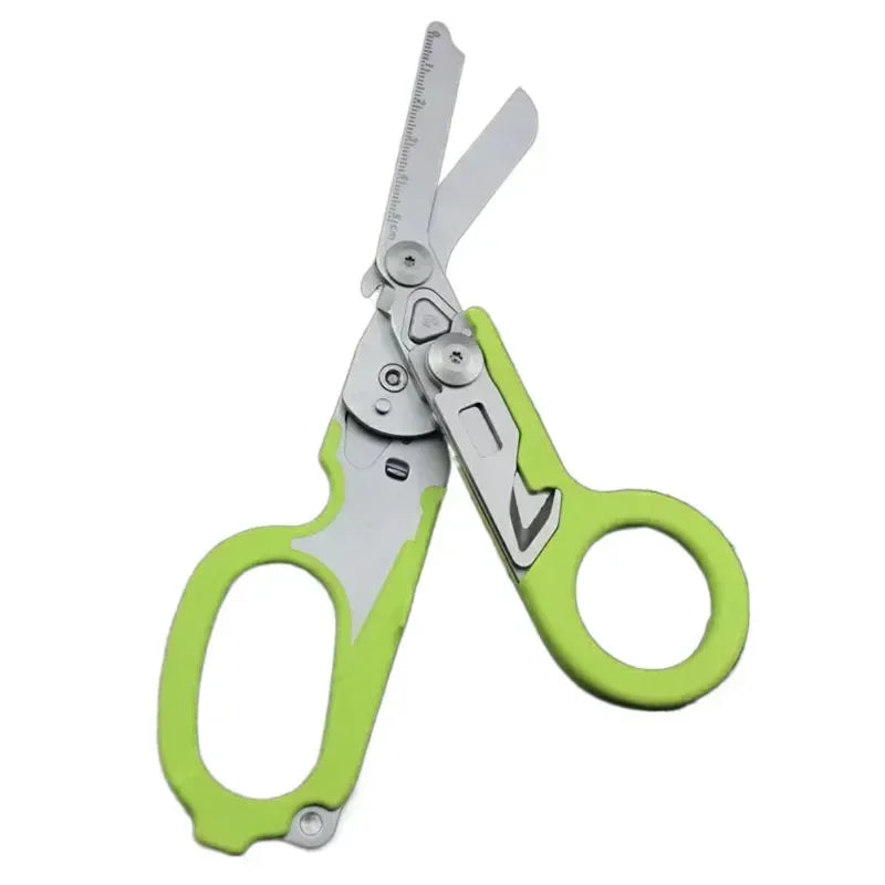 6-in-1 Nood- en Survival Schaar met Beschermhoes – Medische EHBO Schaar, Multifunctioneel Outdoor Reddingsgereedschap