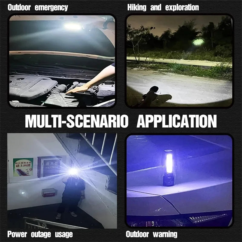 Nood LED Zaklamp, Oplaadbare USB en Zonne-energie Tactical Lamp voor Survival en Nood
