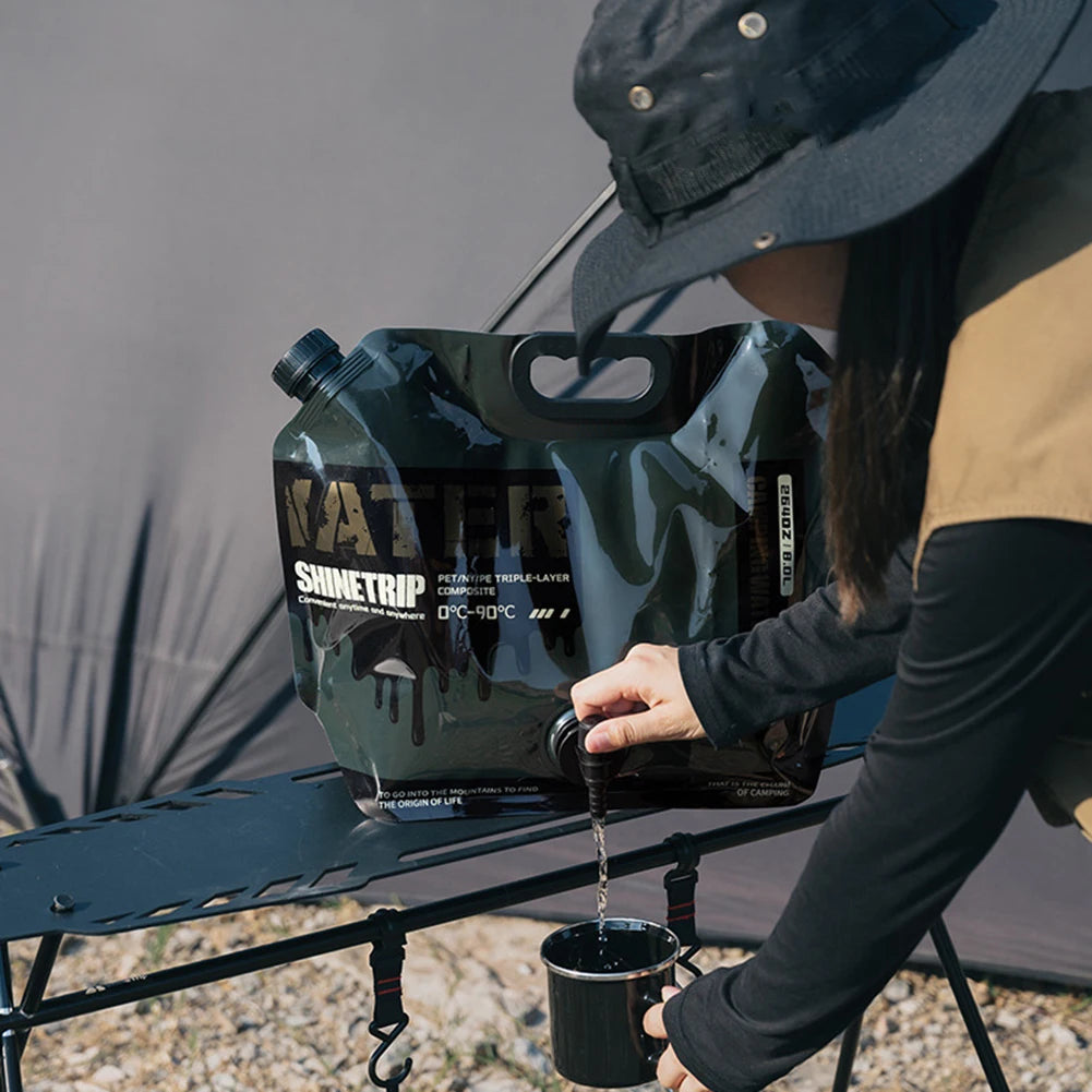 Opvouwbare Camping Waterzak 8L – Draagbare Watercontainer met Kraantje, Lekvrij & Multifunctioneel