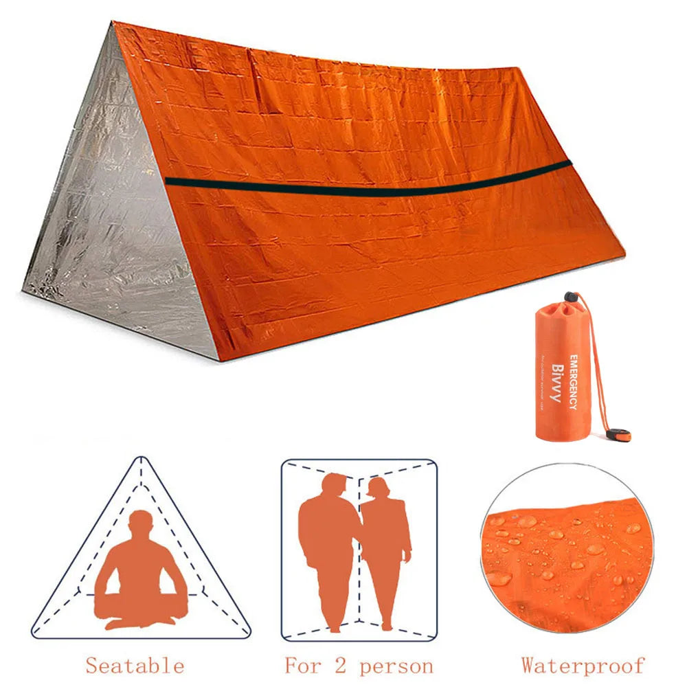Noodtent 2-Persoons – Waterdichte Bivy Survival Shelter
