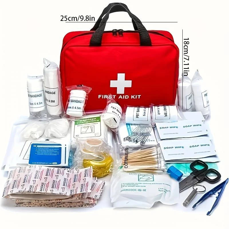 Multifunctionele EHBO-kit – Draagbare Set voor Outdoor, Nood, Hiking & Kamperen