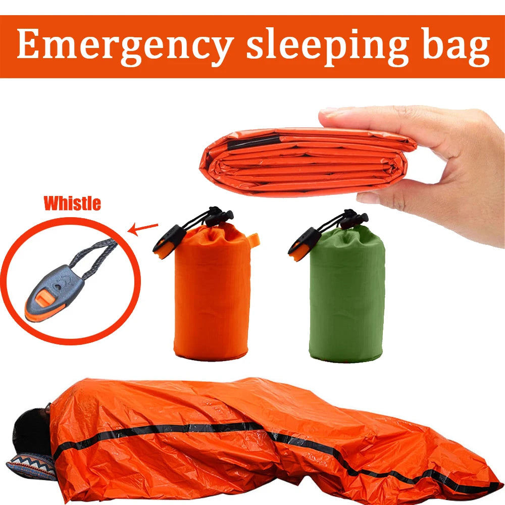 Waterdichte Nood-Slaapzak – Thermische Survival Zak voor Outdoor, Kamperen & EHBO