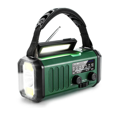 Draagbare Noodradio met Powerbank 10000mAh, Zonnepaneel & SOS Alarm