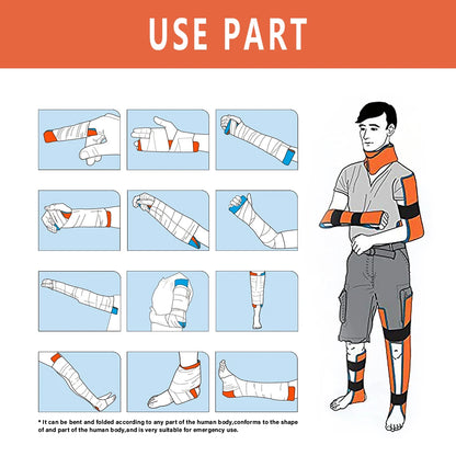 Nood Aluminium Spalk voor Eerste Hulp – Medische Fixatie voor Botbreuken en Letsels