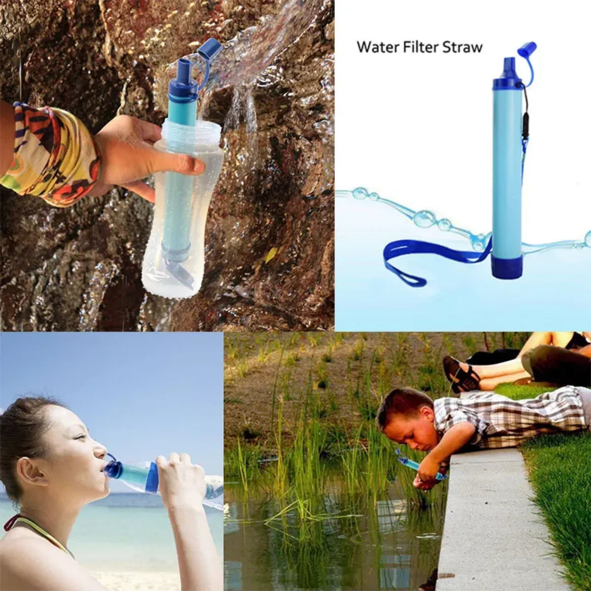 Draagbare Outdoor Waterfilter – Geschikt voor Kamperen, Hiking & Noodsituaties