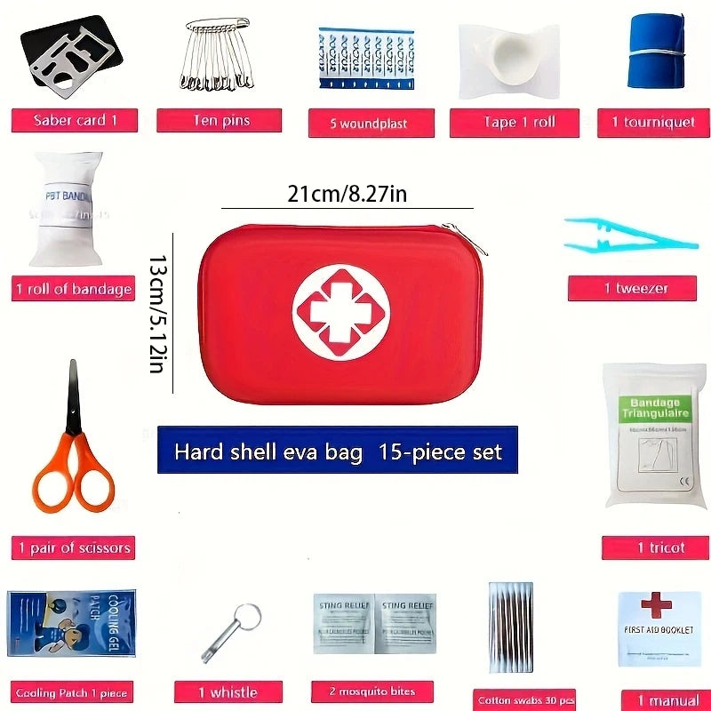 Multifunctionele EHBO-kit – Draagbare Set voor Outdoor, Nood, Hiking & Kamperen