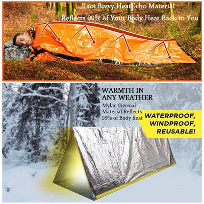 Waterdichte Nood-Slaapzak – Thermische Survival Zak voor Outdoor, Kamperen & EHBO