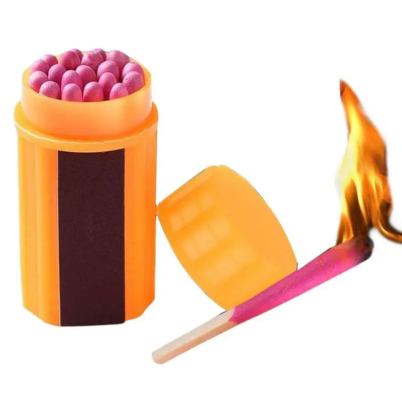 Wind- & Waterdichte Outdoor Lucifers – 20-delige Survival Kit met Opbergdoosje